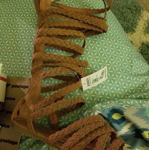 Super wide calf gladiator sandals